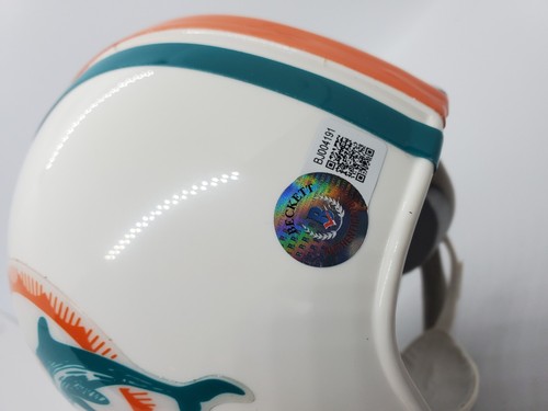 Paul Warfield SIGNIERTES AUTO TB Miami Dolphins Minihelm + HOF 90 Beckett BAS - Bild 3 von 4