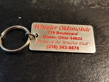 Wheeler Oldsmobile Keychain Dover Ohio Metal Cutlass Key Chain Holder 