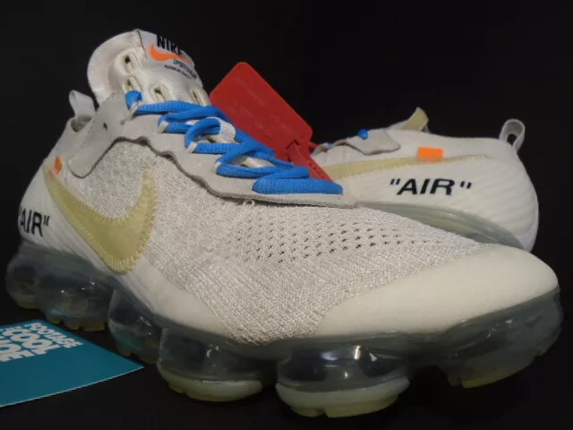 NIKE AIR VAPORMAX FK FLYKNIT THE  OFF WHITE BLACK ORANGE CLEAR