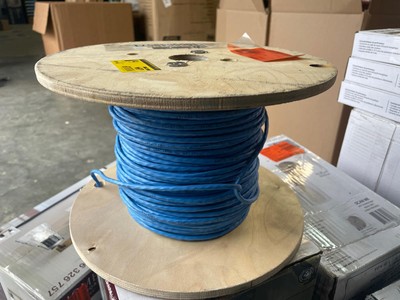 Southwire 300 ft. Blue 24/4 Solid CU CAT5e CMP (Plenum) Data Cable