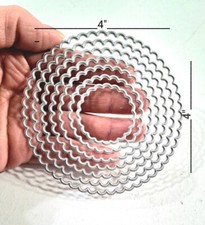 Scallop Circle Set Of 7 Metal Cutting Dies Scrapbooking Card Making Supplies