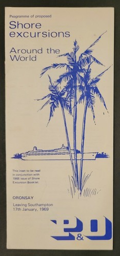 Vintage P & O Port Notes and Excursions & Embarkation Card S.S. Oronsay 1969 - Bild 5 von 9