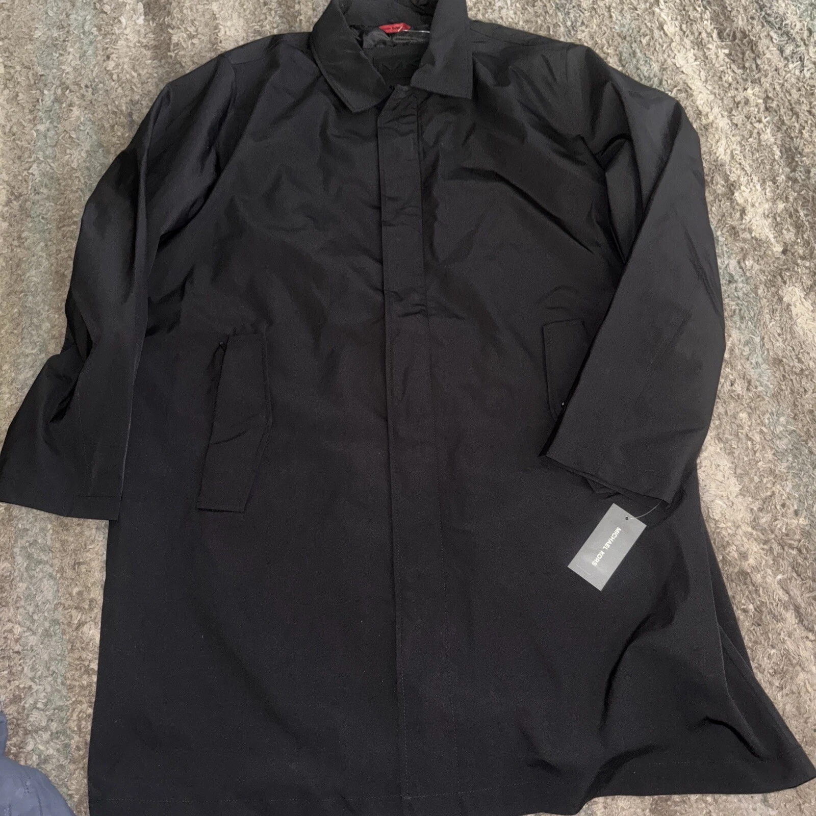 Cappotto uomo Michael kors Macintosh Longrain nero taglia XL NUOVO CON ETICHETTE $225 nuovo autentico