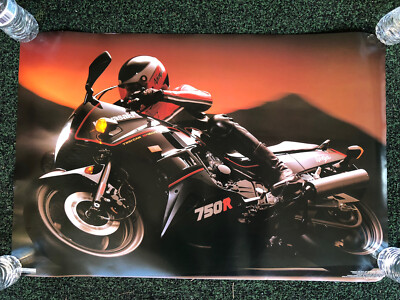 Vintage 1987 Kawasaki Ninja 750R Poster 21'' x 32'' 1991 RARE
