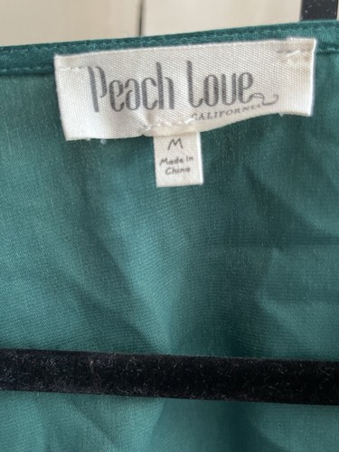 Green Velvet Peach Love Maxi Dress Women’s Medium Long Sleeve Open Stomach - Picture 6 of 15