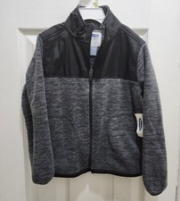 OLD NAVY BOY UNI YOUTH Fleece Zip-Up JACKET SIZE XS 5 Active Black Gray Grey NWT