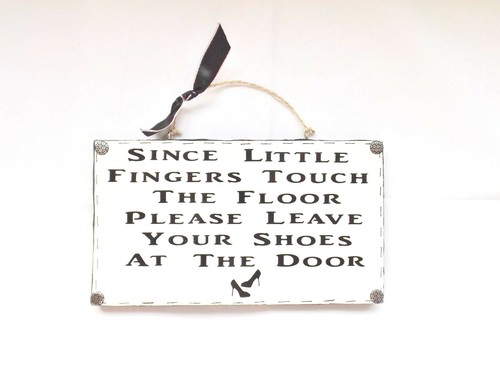Remove Your Shoes Wipe Feet Sign Wall Plaque Home Decor Family New Home Gift - Picture 8 of 8