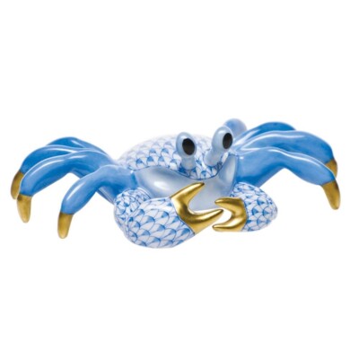 HEREND, CRAB,  BLUE FISHNET #VHB-15096, BRAND NEW,  MINT & BOX!