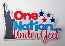 4th Of July Independence Title Paper Die Cut Piecing Scrapbook Embellishment