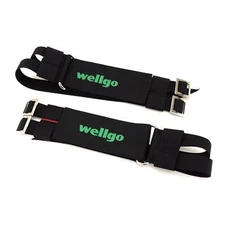 Wellgo W7 W-7 Pro Grip Bike Double Power Pedal Toe Strap Wide Boot Fit Fix Urban