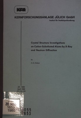 Crystal Structure Investigations on Cation-Substituted Alums by X-Ray and Neutro