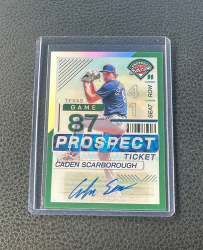 2024 Panini Prospect Edition Caden Scarborough Green Prizm Auto