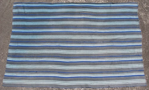 Vintage African indigo cloth Mossi People Burkina Faso cotton 39x59in #11714