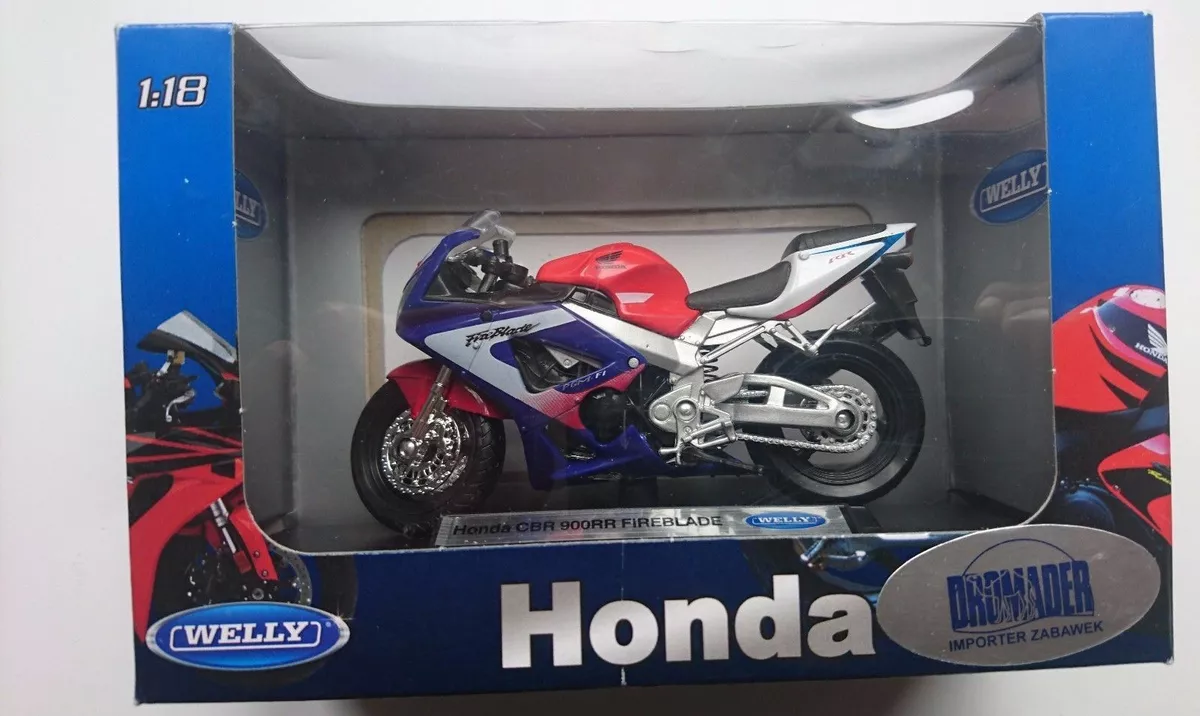 WELLY HONDA CBR 900RR FIREBLADE 1 18 DIE CAST MODEL NEW LICENSED MOTORCYCLE