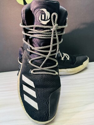 Adidas Basketball Shoes Derrick Rose Black White Sneakers 