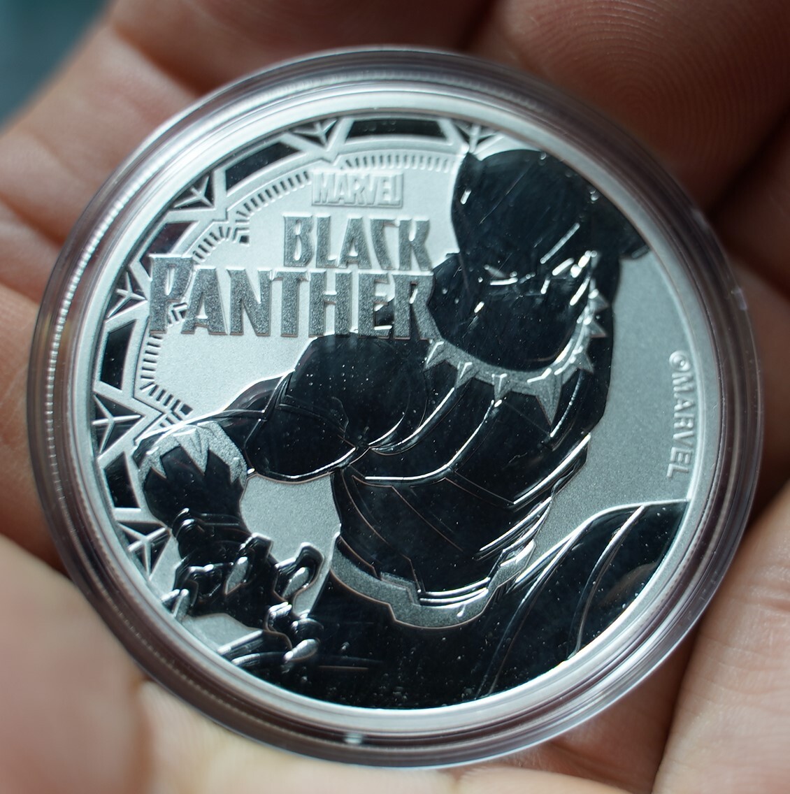 Marvel Black Panther Tuvalu 1 Troy ounce .9999 fine silver coin C252