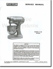 Hobart N50 Operador Mezclador, Juego de Manuales de Piezas y Servicio