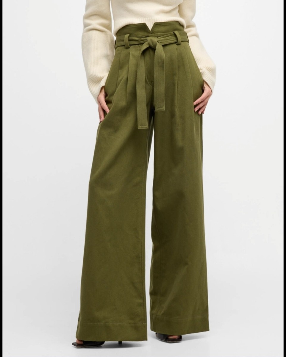 パンツ ALYSI FW22 CROPPED PANTS (152159_A2218ACQ) AE Stretch Paperbag Wide-Leg Crop Pant