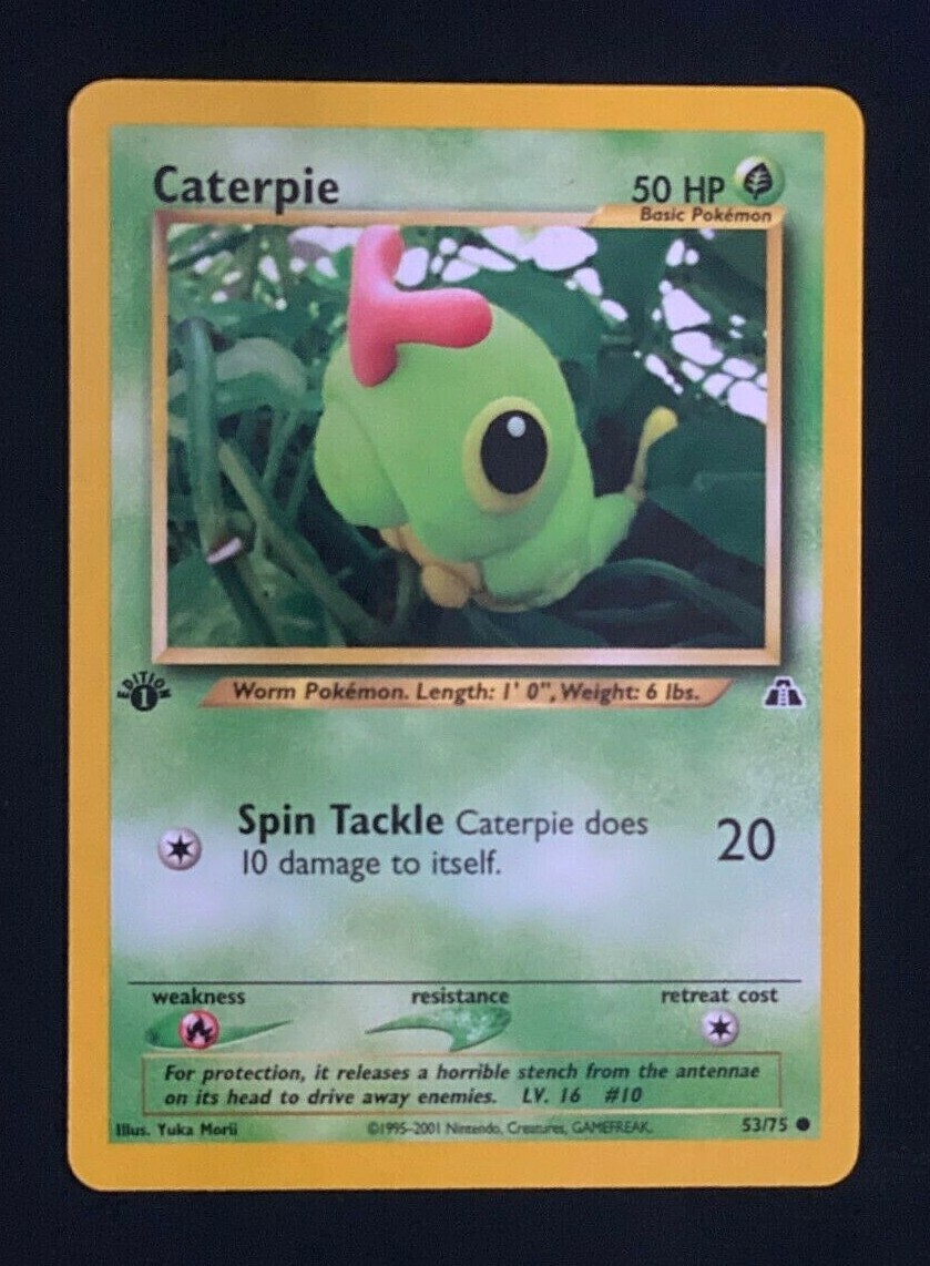2001 Pokemon 1st Ed. Neo Discovery Caterpie #53 Near Mint