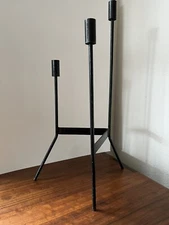 Iron Candelabra Candle Stick Holder IRON MID CENTURY Modern EAMES Mcm Drumm Don