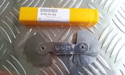 ETRL15-25  Radiuslehre Radiusschablone von R15 bis R25