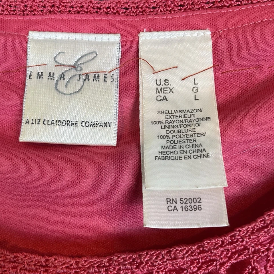 Emma James кружева с подкладкой верхний женщин L розовый короткий рукав блузка футболка - Изображение 4 из 4