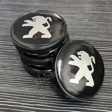 4x 60mm Für Peugeot Radmitte Nabendeckel Nabenkappen Felgendeckel Black