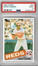1985 Topps #54 - Cesar CEDENO - PSA 9+++ Reds