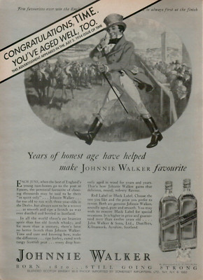 1983 Johnny Walker Scotch 50 Year Old Ad Reissued Red or Black VINTAGE PRINT AD