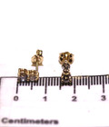 New 14k yellow gold 2 stone diamond stud Natural earrings .46ct I1 K cluster — photo 7