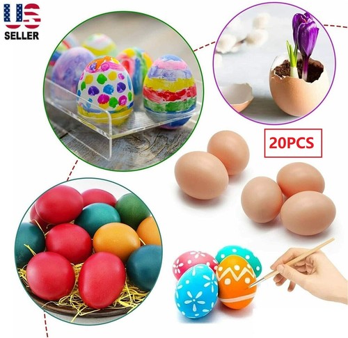 10/30x Fake Dummy Egg Hen Chicken Joke Prank Plastic Eggs Home Kitchen Decor USA - Picture 11 of 13