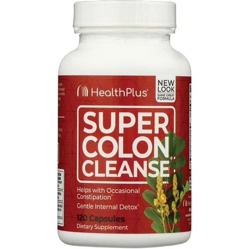 Health Plus Super Colon Cleanse, Gentle Internal Detox, GF, 120 Caps