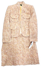 NWT Anne Klein Seville Skirt Suit 2-Piece Set Heavy Thread/Pockets/Lined 380 6P