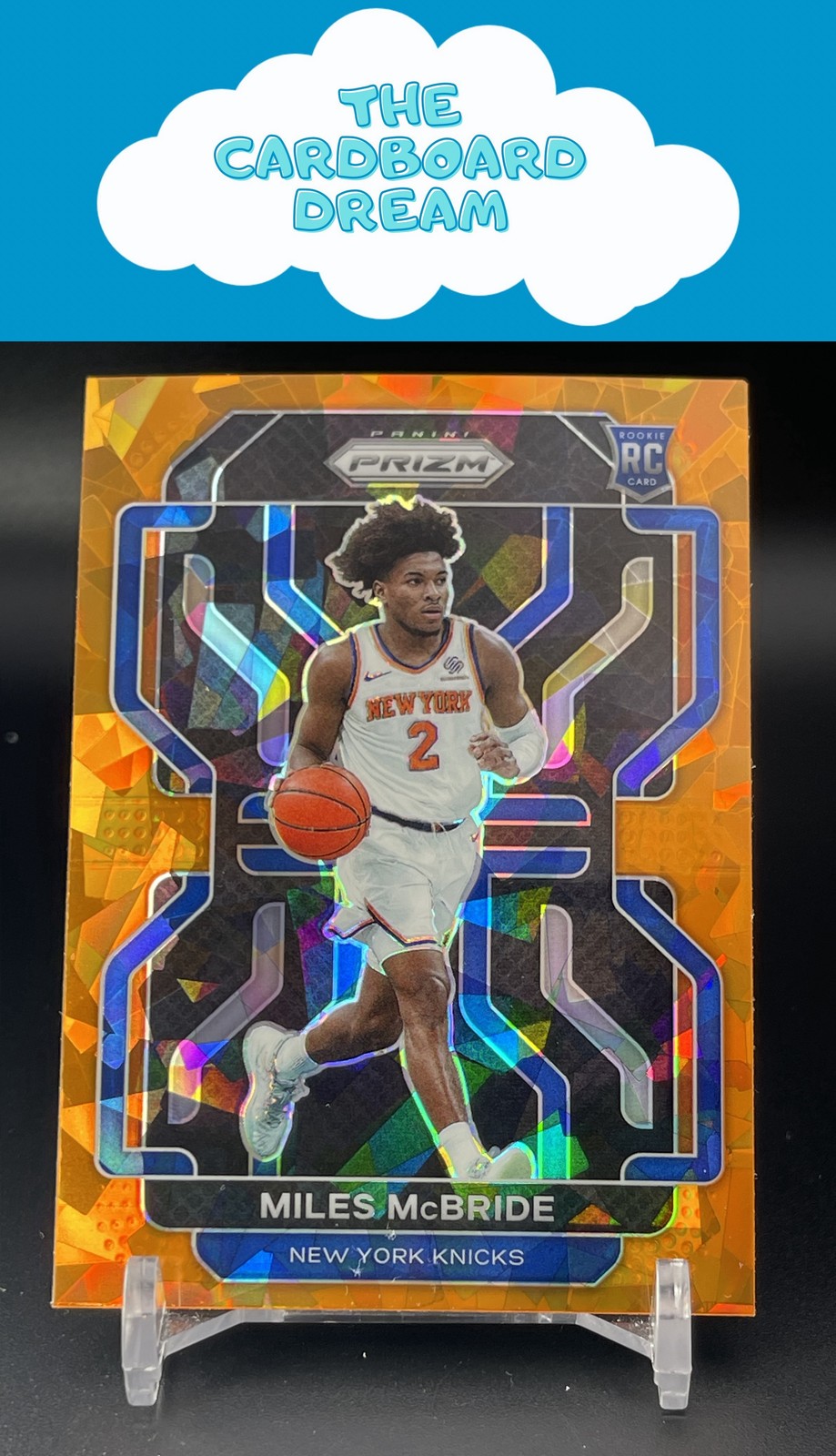 Miles McBride 2021-22 Panini Prizm Orange Ice #283 RC New York Knicks