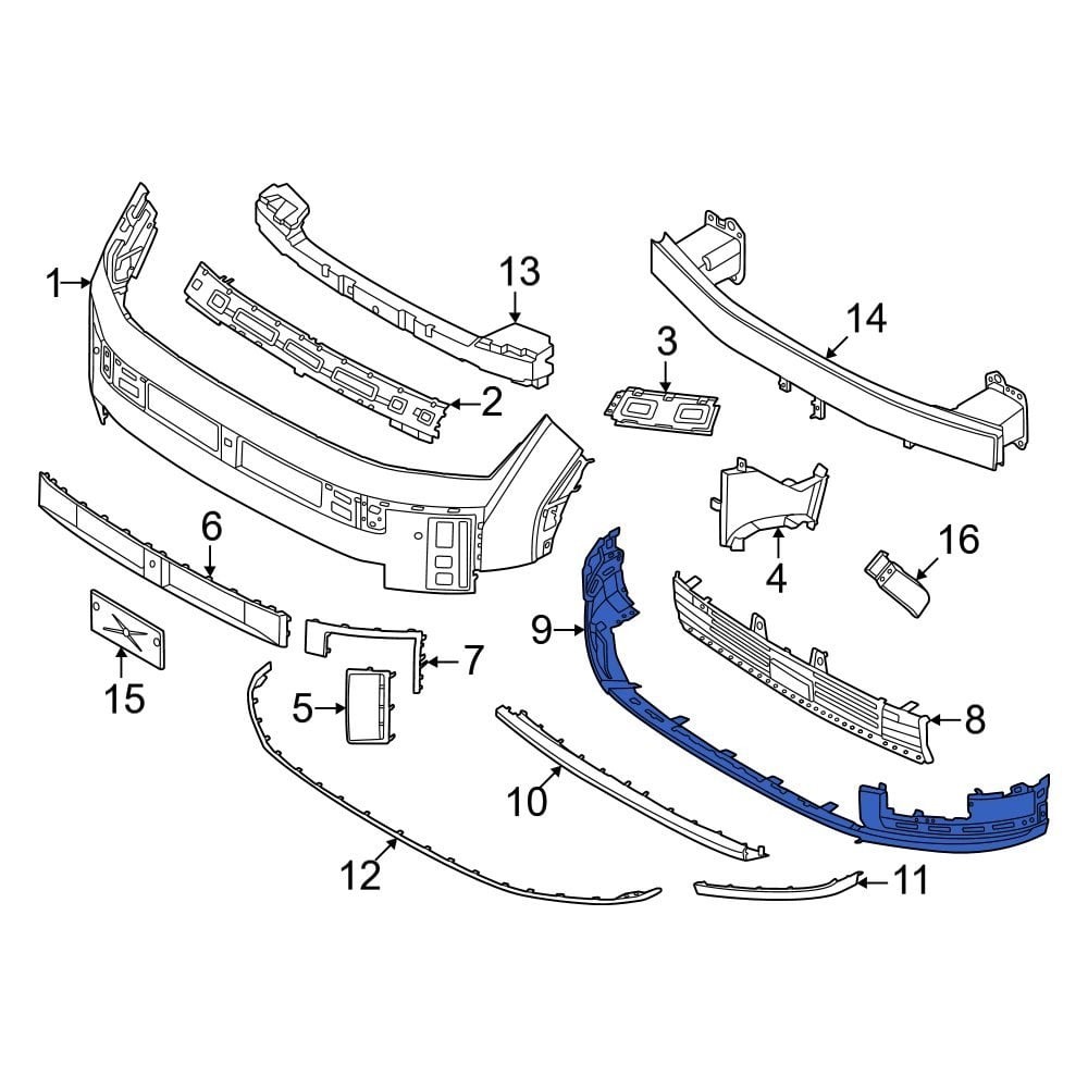 For Hyundai Santa Fe 2024-2026 Hyundai 86512R6200 Front Lower Bumper ...