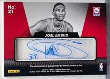 Joel Embiid Basketball Sports Trading Cards & Accessories