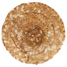 10Pcs Puppe Stroh Hut Mini HandWoven Gras Kappe DIY Zubehör Pet Chapeau Für BAK