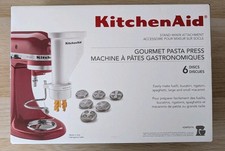 Original KitchenAid KSMPEXTA Gourmet Pasta Presse Standmixer Aufsatz weiß