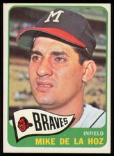 1965 TOPPS MIKE DE LA HOZ MILWAUKEE BRAVES #182 EX