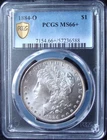 1884-O Morgan Silver Dollar - PCGS MS 66+ - Gold Shield