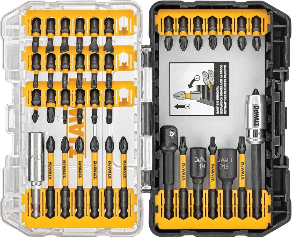 Comprehensive 40-Piece FlexTorq Screw Driving Set - Clear Storage & Secure Latch - Image 3 of 4