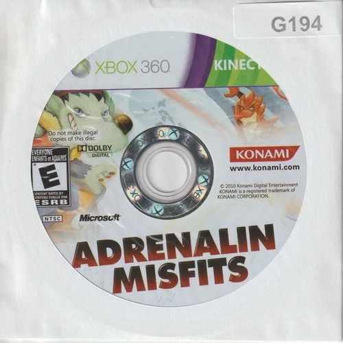 Adrenalin Misfits Microsoft Xbox 360 Video Game Disc Only With Out Case Used