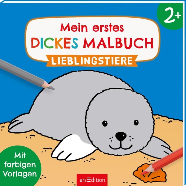 Mein Erstes Dickes Malbuch Ab 2 - Lieblingstiere | Mit Farbigen Vorlagen | Buch-image