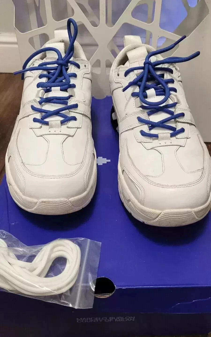  76%OFF Marcelo Burlon CRun sneakers uomo bianco suola VIBRAM 44 10 5US 10UK 29CM