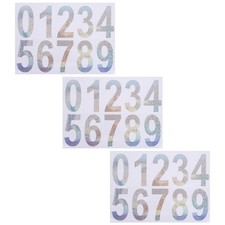 3 Sheets Address Number Decal for Houses Mailbox Reflective Numbers