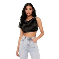 Missy Empire - Kurzes Top FüR Damen, Satin (GT21724)