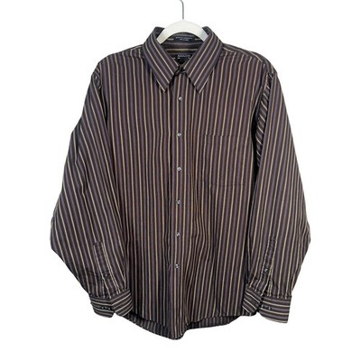Arrow Men's Large Striped Button-Down Shirt | Classic Everyday Essential
