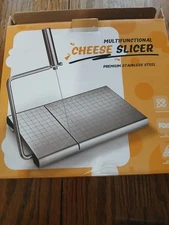 Cheese Slicers For Block Cheese,Adjustable Stainless Steel Standard, Silver 