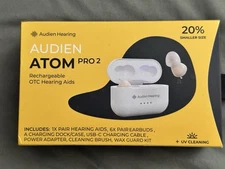 Audien ATOM PRO 2 Wireless Rechargeable OTC Hearing Aids.