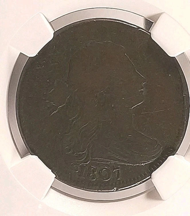 1807 Draped Bust Large Cent Large Fraction NGC VG Details - Image 2 of 4